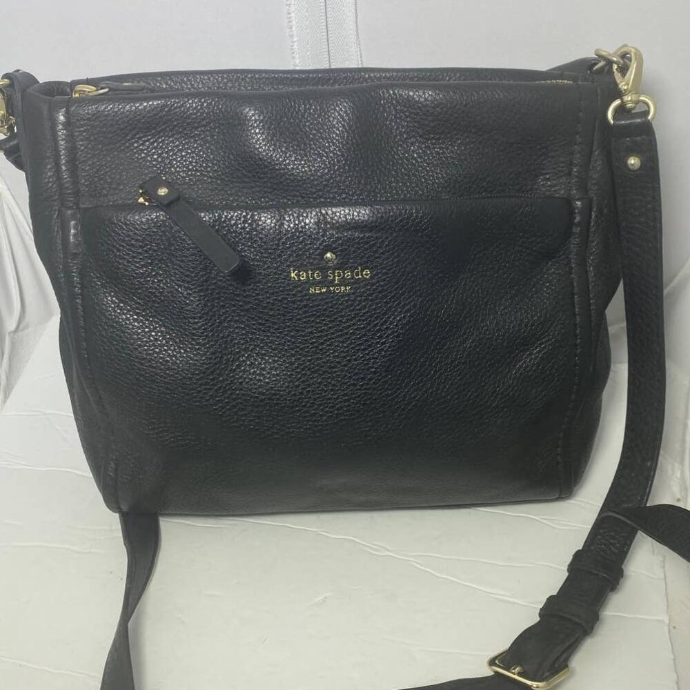 Kate Spade Black Leather Crossbody Shoulder Bag